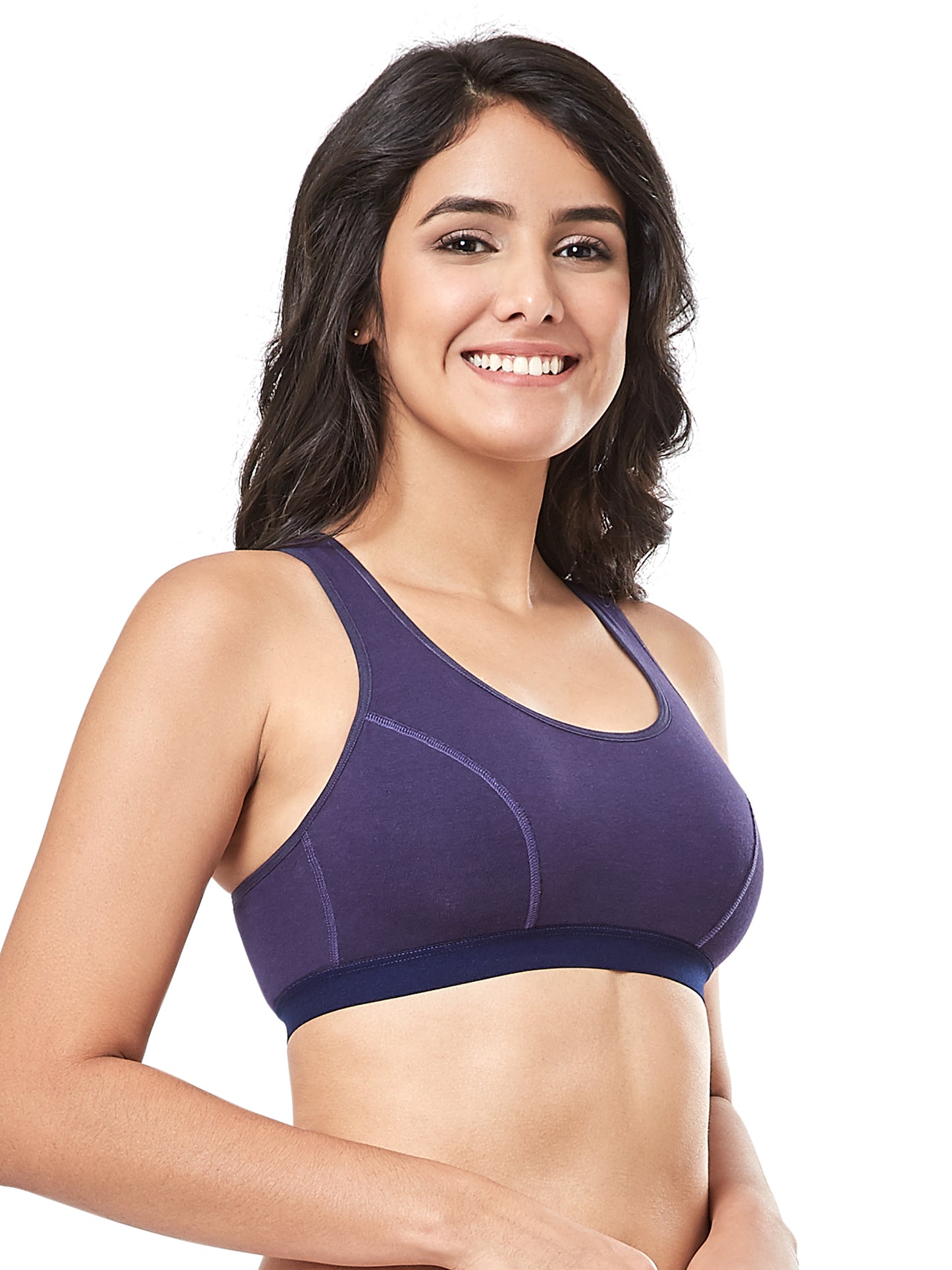 every de Lounge Essentials Non-Padded Non-Wired Full Cover Slip-on Bra - Eclipse