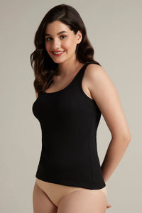 Rib Tank top - Black thumbnail 2
