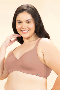 Sophistique Ease Non-Padded Wired Minimizer Bra - Cafe Creme thumbnail 2