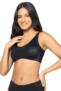 Invisi Ease Padded Non-Wired Slip-On Bra - Black thumbnail 2