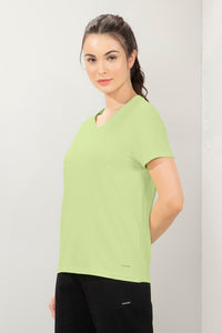 Eseential V-Neck Tee - Shadow Lime thumbnail 2