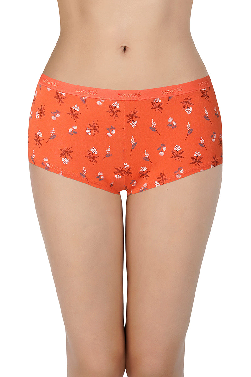 Printed Low Rise Assorted Boyshorts (Pack of 2 Colors & Prints May Vary)