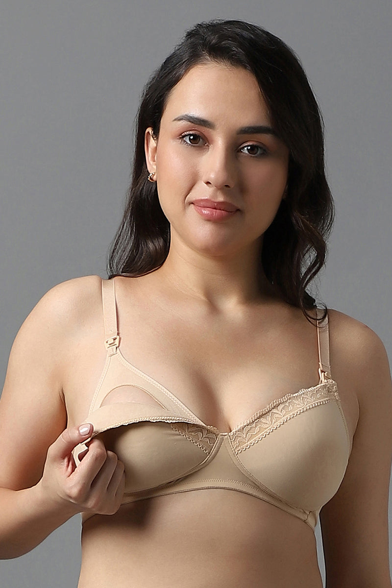 Padded Non-wired Maternity Bra - Hazelnut - Image 2 of 6