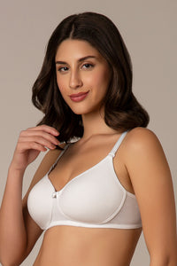 All Day Smooth Comfort Padded & Non-wired Bra - White thumbnail 2