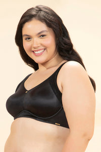 Elegant Support Non-Padded Wired Bra - Black thumbnail 2
