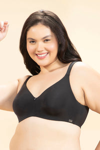 Sophistique Ease Non-Padded Wired Minimizer Bra - Black thumbnail 2