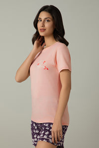 Scoop Neck Sleep Tee - Girls Can Do Anything Print thumbnail 2