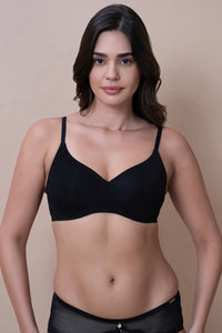 Breathe Bliss Padded Non-Wired T-Shirt Bra - Black thumbnail 2