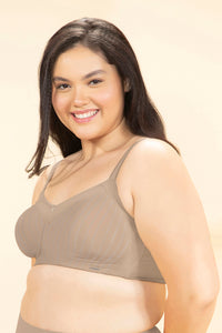 Contoured Comfort Non-Padded Non-Wired Support Bra - Seasame thumbnail 2