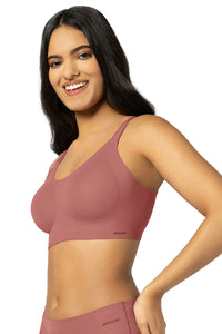 Invisi Breathe Non-Padded Non-Wired Cotton Bra - Brick Dust thumbnail 2