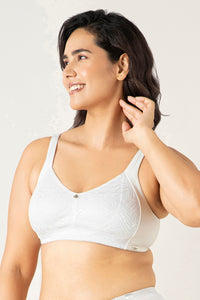 Mystic Poise Non-padded Non-wired Minimizer Bra - White thumbnail 2