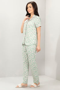 Half-Sleeves Sleep PJ Set - Frosty Floral Print thumbnail 2