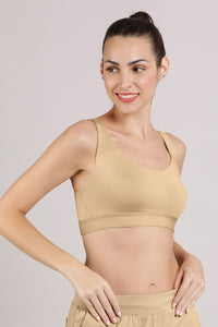 Elements Cotton Lined Low Impact Sports Bra - Irish Cream thumbnail 2