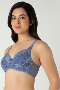 Luxe Support Non-Padded Wired Bra  - Moonlight Blue thumbnail 2