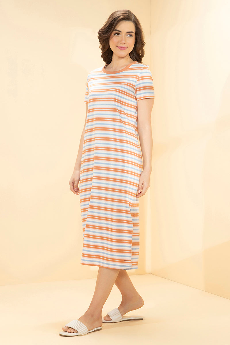 Lounge Laze Dress - Windsurfer Stripes