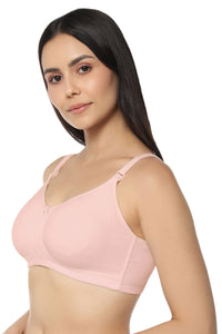 Maternity Non-padded Non-wired Cotton Bra - Blush Pink thumbnail 2
