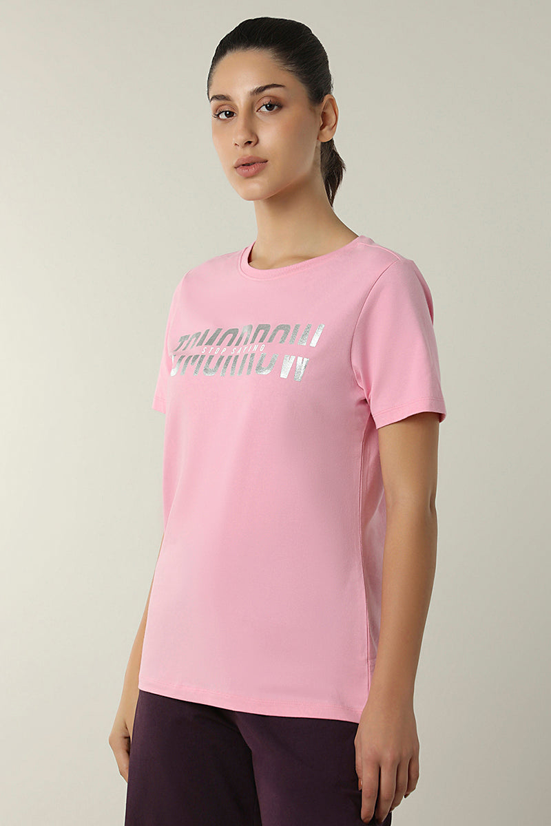 Essential Printed Tee - Pink Frosting
