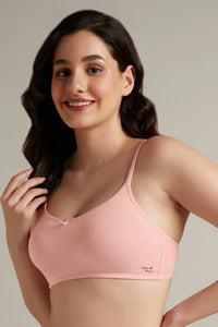 Daily Support Non Padded Non-Wired Cotton Bra - Impatiens Pink thumbnail 2