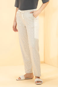 Full Length PJ Bottom - Silver Floral Print thumbnail 2