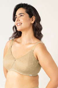 Mystic Elegance Non-padded Wired Minimizer Bra - Sesame thumbnail 2