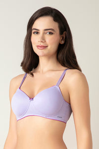 Casual Chic Padded Non-Wired T-Shirt Bra - Lavender thumbnail 1