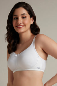 Dreamy comfort Non-Padded Non-Wired Cotton Bra - White thumbnail 2