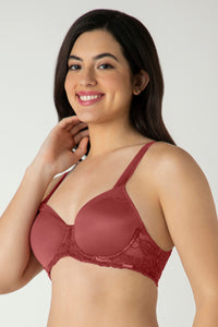 Glam Lace Padded Wired Balconette Bra - Cowhide thumbnail 2
