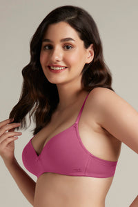 Smooth Style Padded Non-Wired Cotton Bra - Malaga thumbnail 2