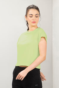 Essential Crop Top - Shadow Lime thumbnail 2