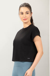 Essential Crop Top - Black thumbnail 2