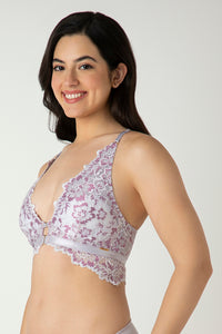 Femme Lace Padded Non-Wired Demi Bra - Thistle thumbnail 2