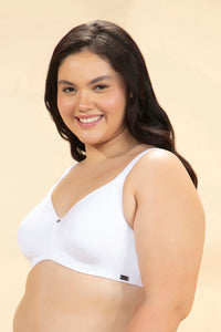 Sophistique Ease Non-Padded Wired Minimizer Bra - White thumbnail 2