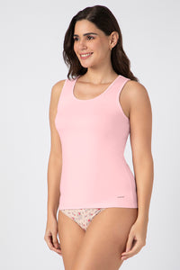 Broad Strapped Body Hugging Tank Top - Mary's Rose thumbnail 2