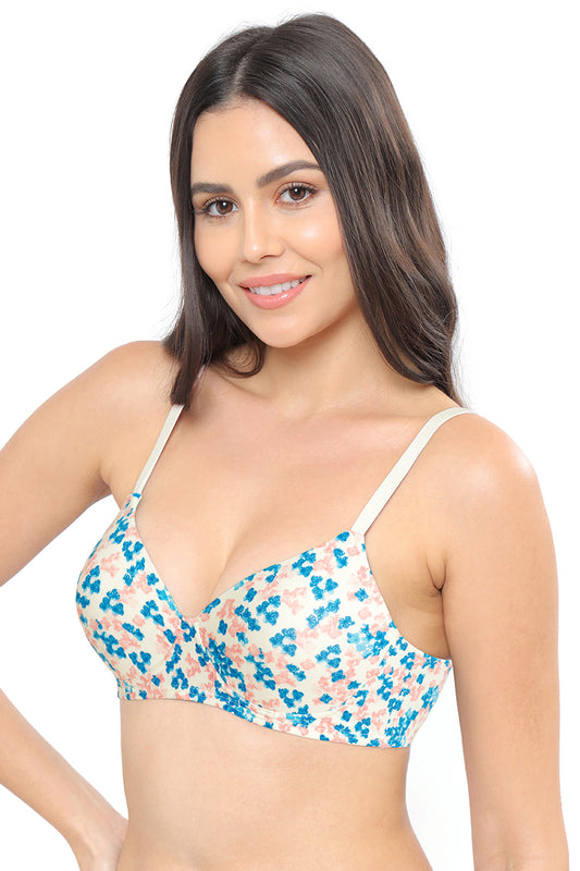 Cotton Dream Padded Non Wired T-shirt Bra - White
