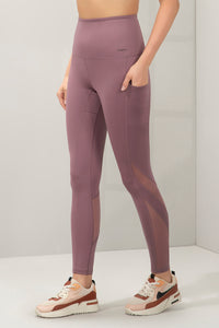 Energize Panelled Tights - Grape Shake thumbnail 2