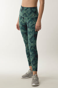 Flaunt Fashion Tights - Marble Green Print thumbnail 2