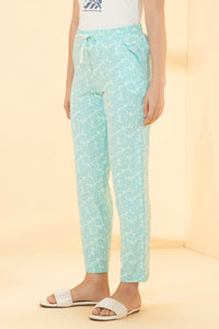 Full Length PJ Bottom - Blue Tint Floral Print thumbnail 2
