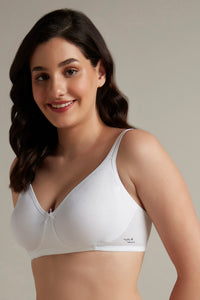 Chic Comfort Non-Padded and Non-Wired Cotton Bra - White thumbnail 2