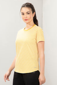 Essential Stripe Tee - Golden Rod Stripes thumbnail 2