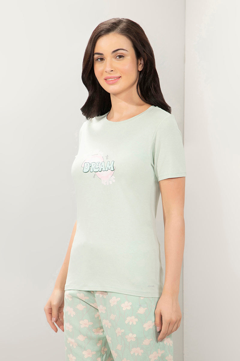 Scoop Neck Sleep Tee - Dream Print - Image 2 of 6