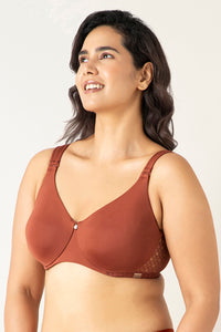 Mystic Curves Non-padded Wired Minimizer Bra - Mahogany thumbnail 2