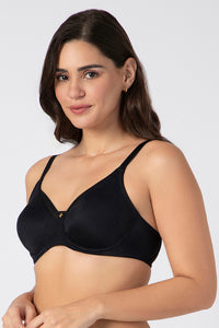 Chic Contour Non-Padded Wired Minimizer Bra - Black thumbnail 2