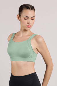 Energize Active High Impact Sports Bra - Granite Green thumbnail 2
