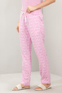 Full Length Pyjama Bottom - Powder Pink Floral Print thumbnail 2