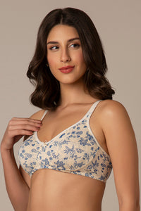 Chic Comfort Non-Padded and Non-Wired Cotton Bra - Floral Print thumbnail 2