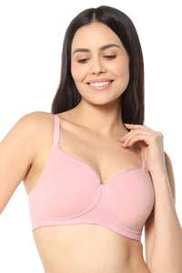 Signature Cotton Padded & Wirefree Bra - Pink Nectar thumbnail 2