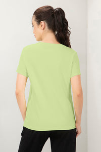 Eseential V-Neck Tee - Shadow Lime thumbnail 3
