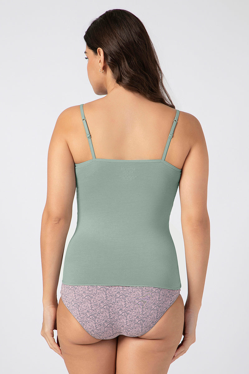CLANE クラネ LAYERED CAMISOLE SWIMWEAR Buy Modal Lace Camisole - Iceberg Green | amanté