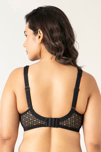 Mystic Curves Non-padded Wired Minimizer Bra - Black thumbnail 3