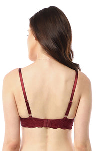Eternal Bliss Non-padded Wired Bra - Rio Red thumbnail 3
